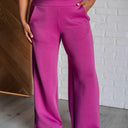 Resort Travel Wide Leg Crop Pant in Magenta