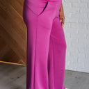 Resort Travel Wide Leg Crop Pant in Magenta