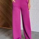 Resort Travel Wide Leg Crop Pant in Magenta