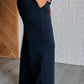 Resort Travel Wide Leg Crop Pant in  Navy Athleisure   