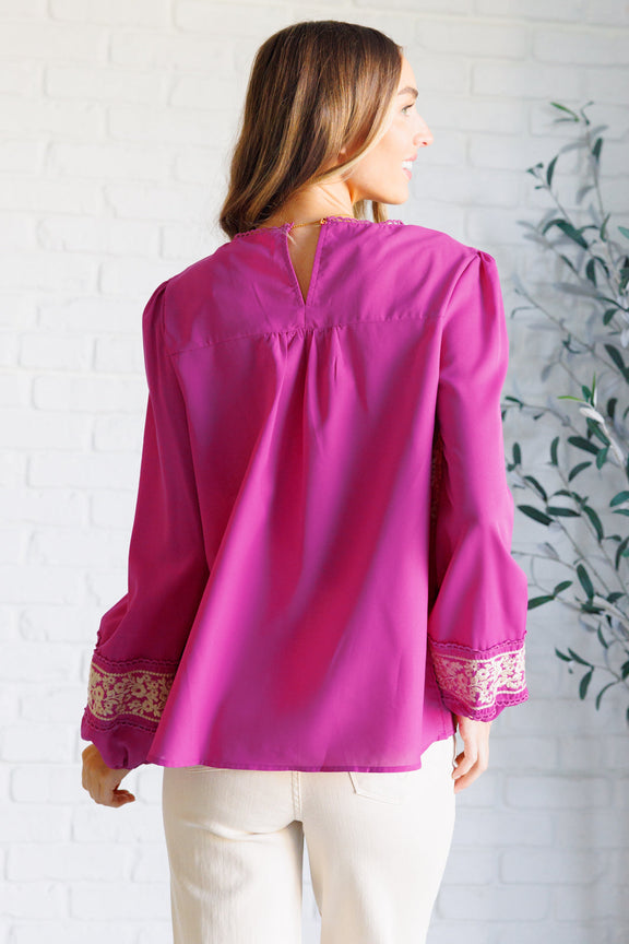 Rodeo Queen Embroidered Blouse Tops   