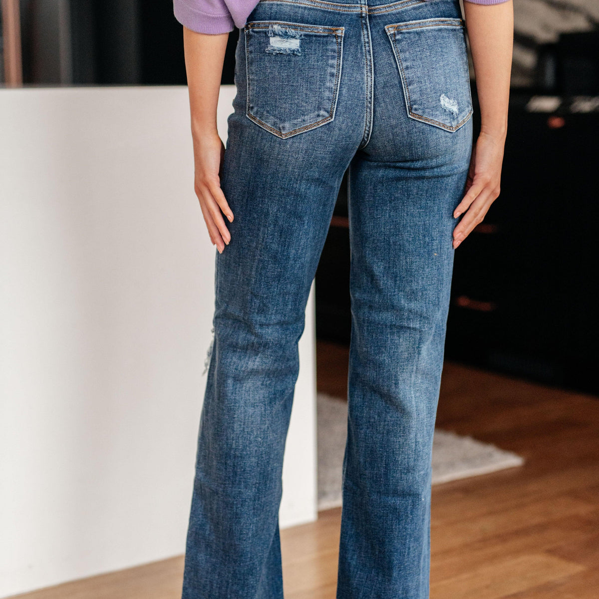 Judy Blue- Rose High Rise 90's Straight - Three Mad Hatters Mercantile 