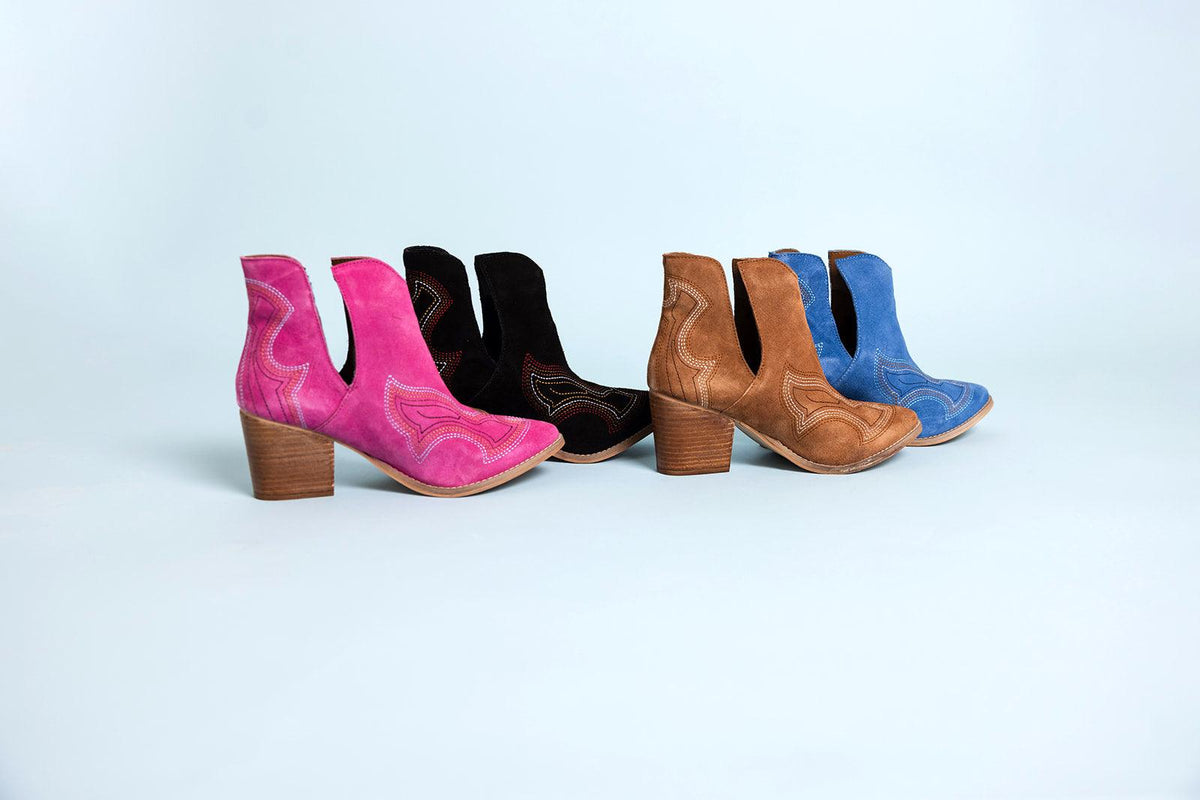 Journee Ankle Boots in Tan - Three Mad Hatters Mercantile 