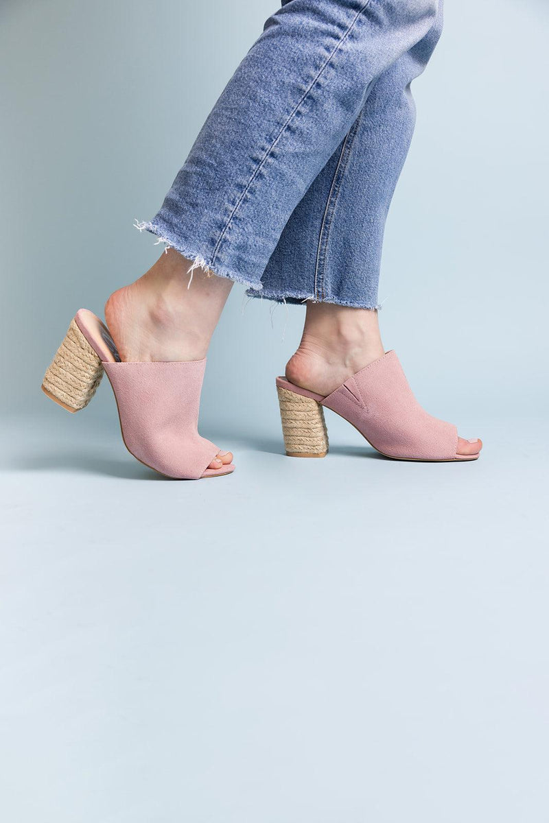 Helena Heeled Sandal in Ice Suede - Three Mad Hatters Mercantile 