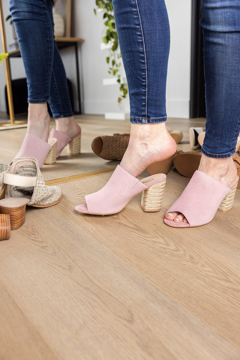 Helena Heeled Sandal in Ice Suede - Three Mad Hatters Mercantile 