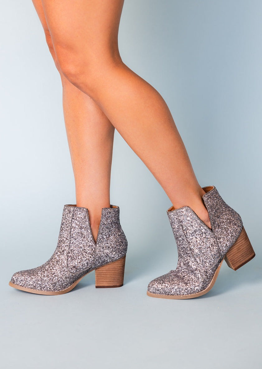 Fiera Booties in Pewter Shoes   