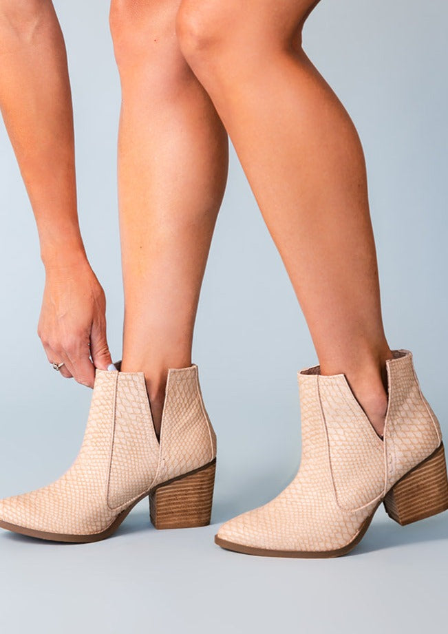 Tarim Bootie in Blush Shoes   