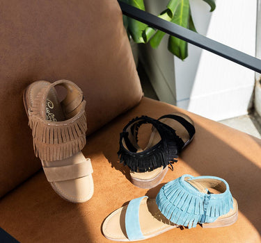 Fringe Star Sandal in Teal