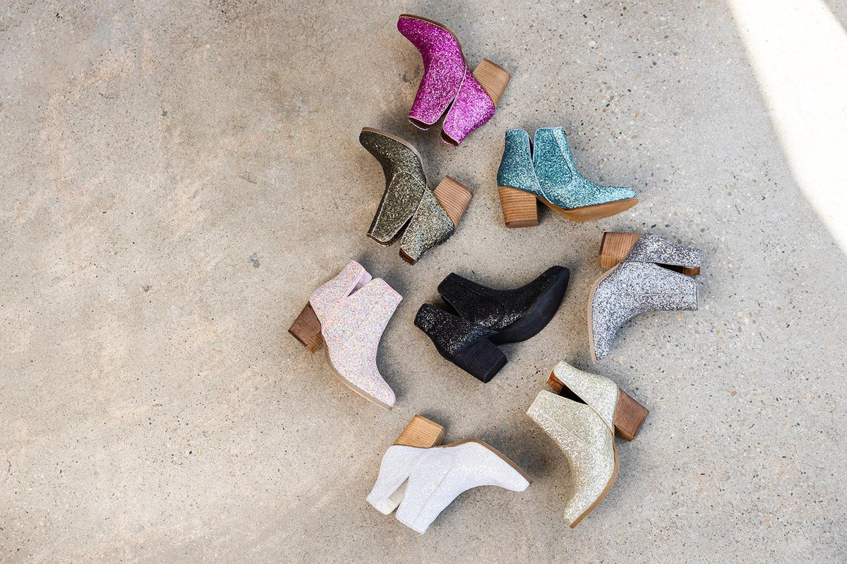Fiera Booties in Gold - Three Mad Hatters Mercantile 