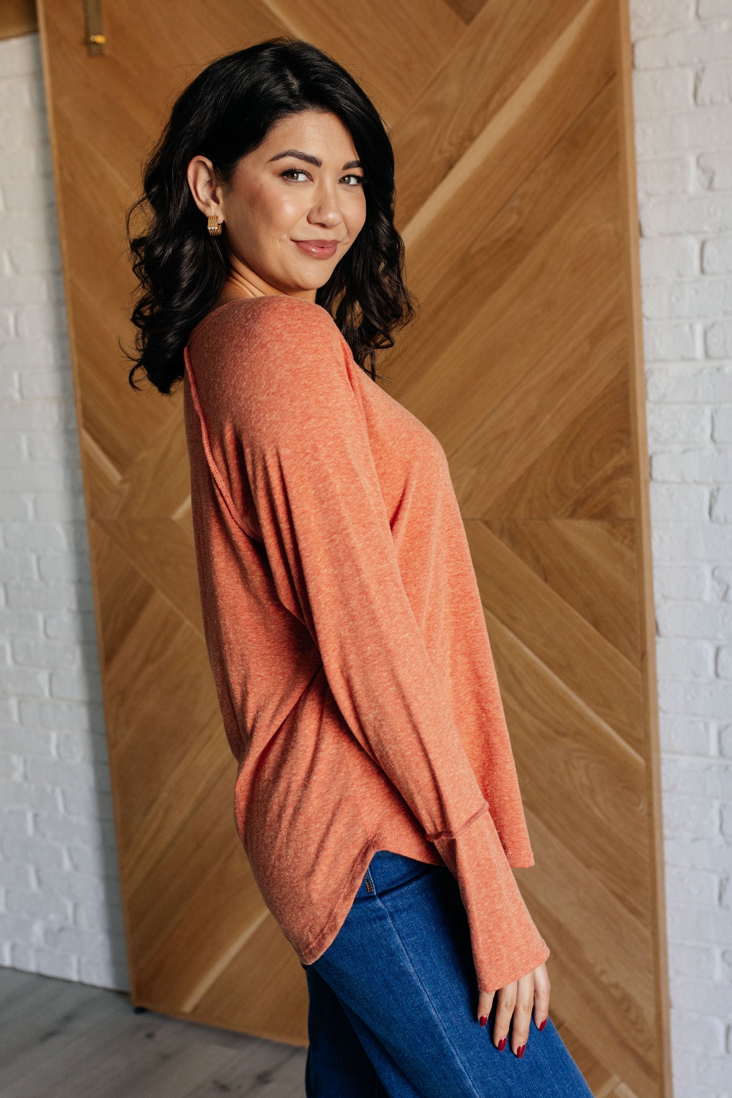 Rustic Charm Long Sleeve Top Tops   