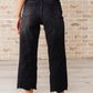 Ryan High Rise Button Fly Wide Leg Crop Jeans Womens Cropped Jeans   