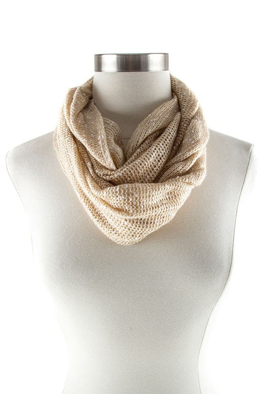 TWO TONED INFINITY SCARF Infinity Scarf KHAKI/KHKH Os 