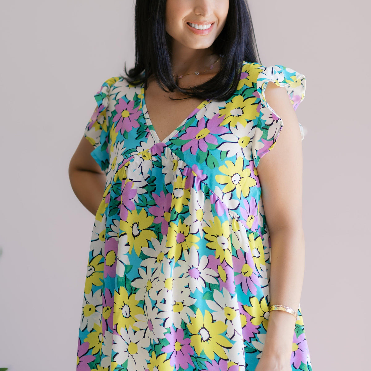 Petal Party Flutter Sleeve - Three Mad Hatters Mercantile 