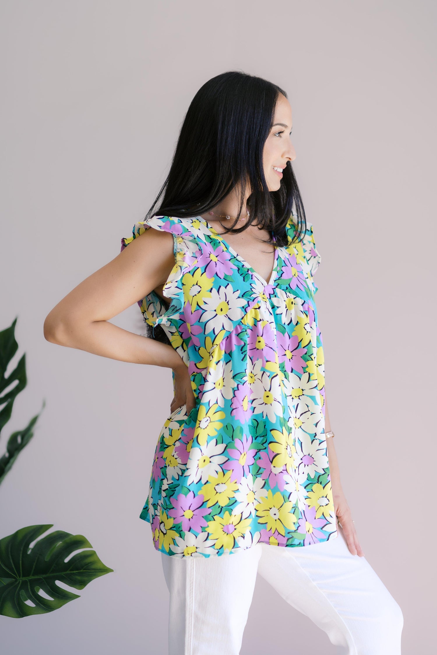 Petal Party Flutter Sleeve - Three Mad Hatters Mercantile 