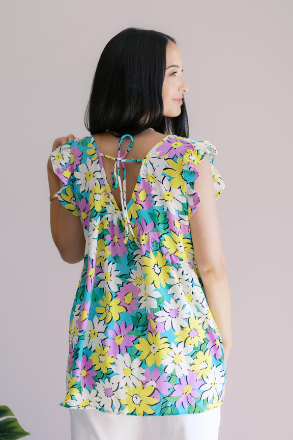 Petal Party Flutter Sleeve - Three Mad Hatters Mercantile 