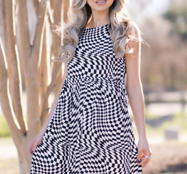 Checkmate Sleeveless Dress