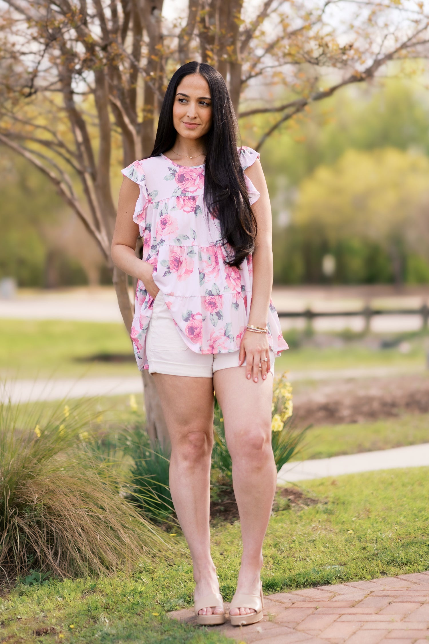 Blooming Grace Top Womens Blouse