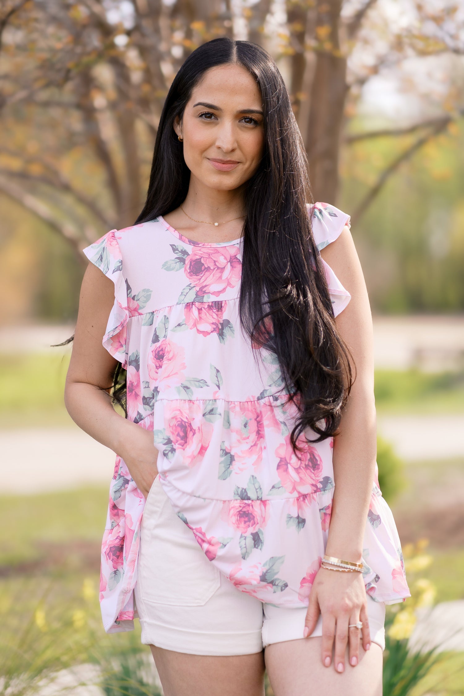 Blooming Grace Top Womens Blouse