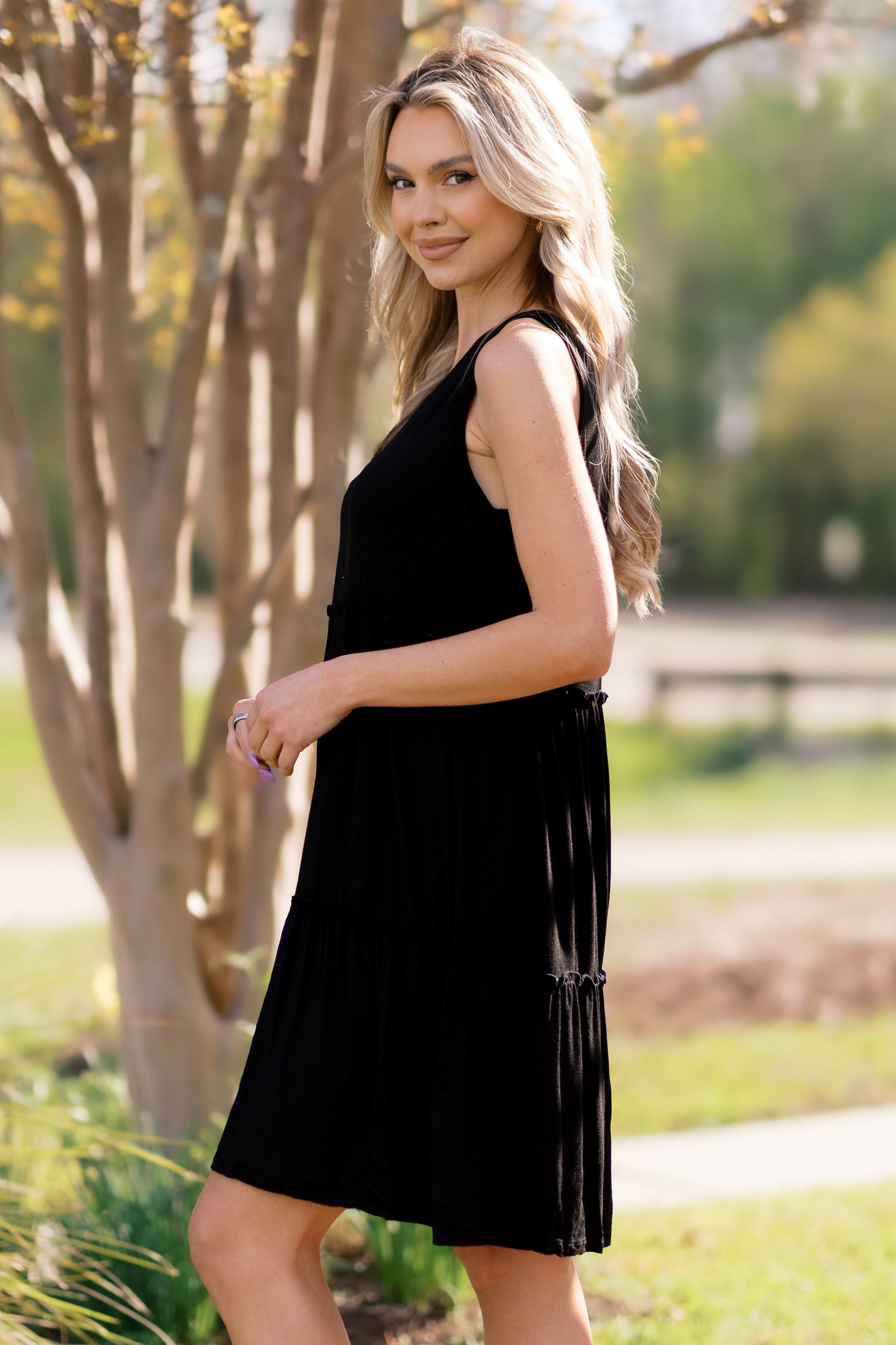 Effortless Charm Dress Womens Midi Dress