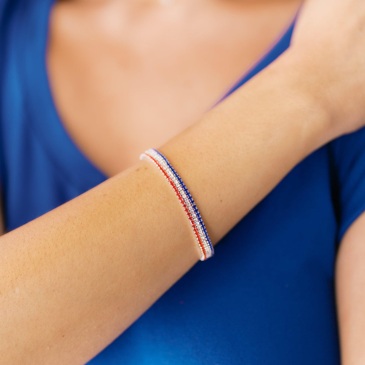 Star-Spangled Sparkle Bracelet - Three Mad Hatters Mercantile 