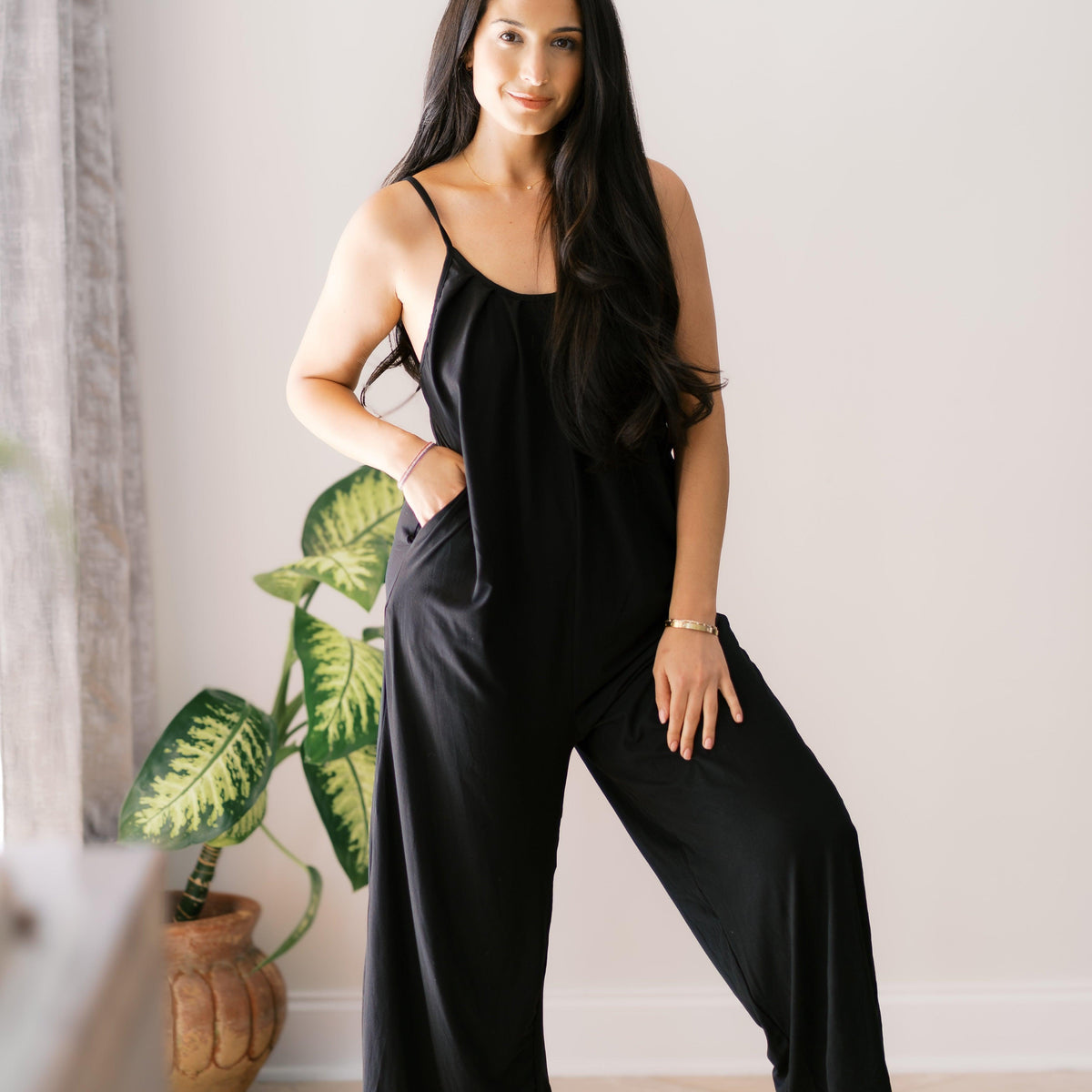 Midnight Flow Jumpsuit - Three Mad Hatters Mercantile 