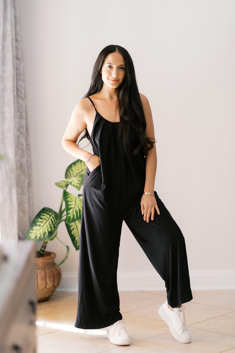 Midnight Flow Jumpsuit - Three Mad Hatters Mercantile 