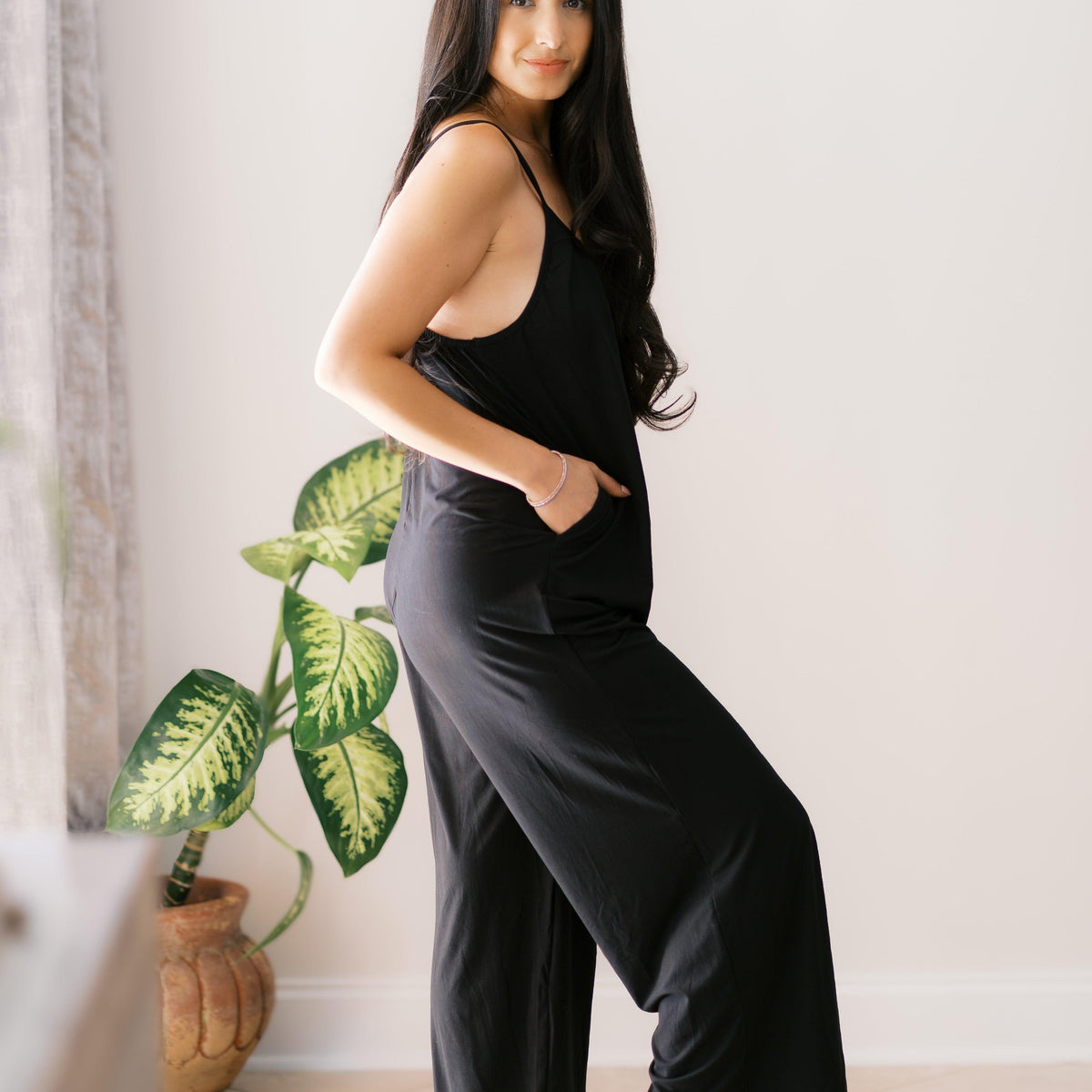 Midnight Flow Jumpsuit - Three Mad Hatters Mercantile 