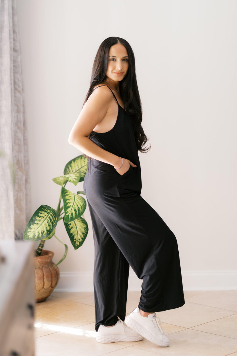 Midnight Flow Jumpsuit - Three Mad Hatters Mercantile 