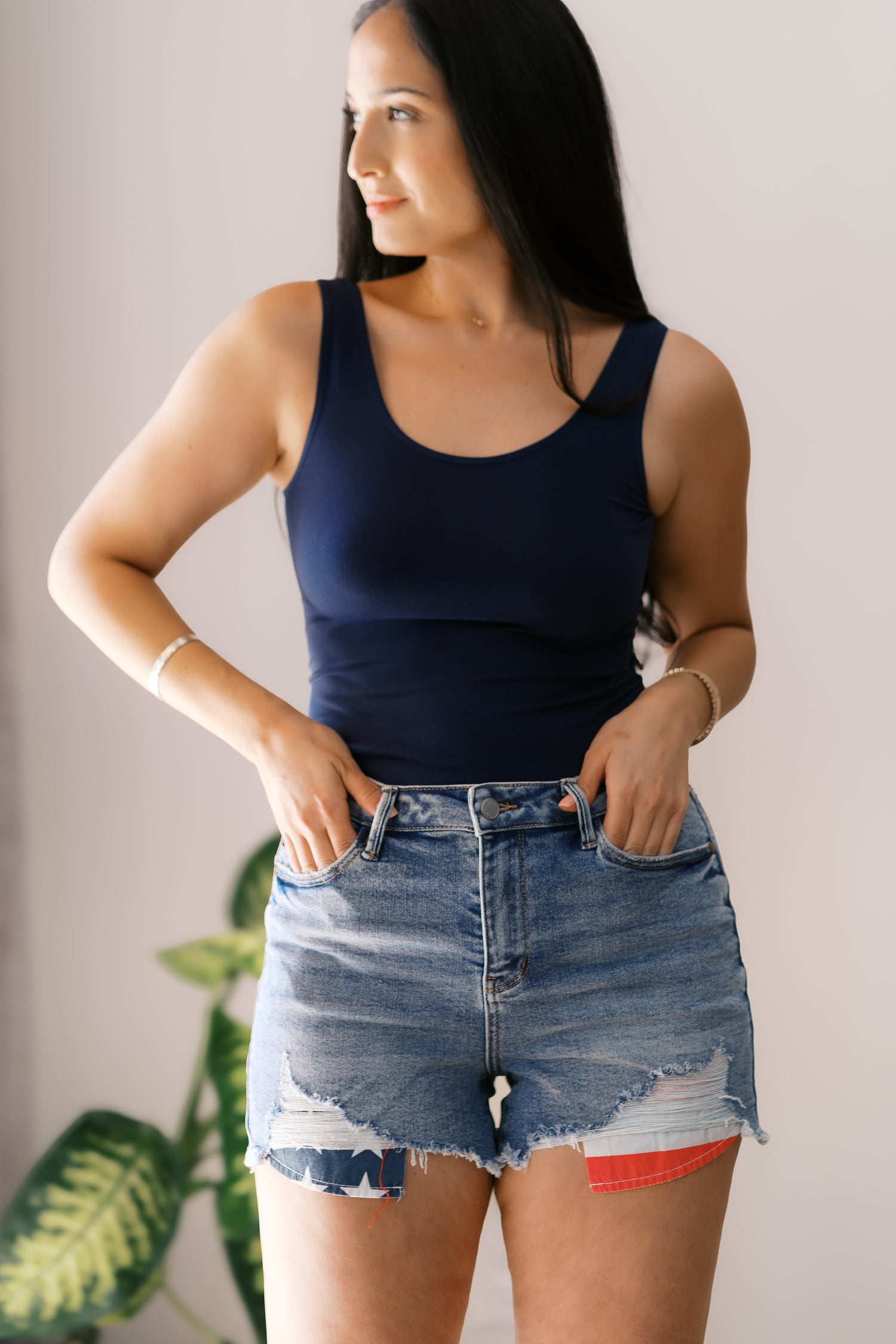 Stars & Stripes Judy Blue Shorts Womens Denim Shorts
