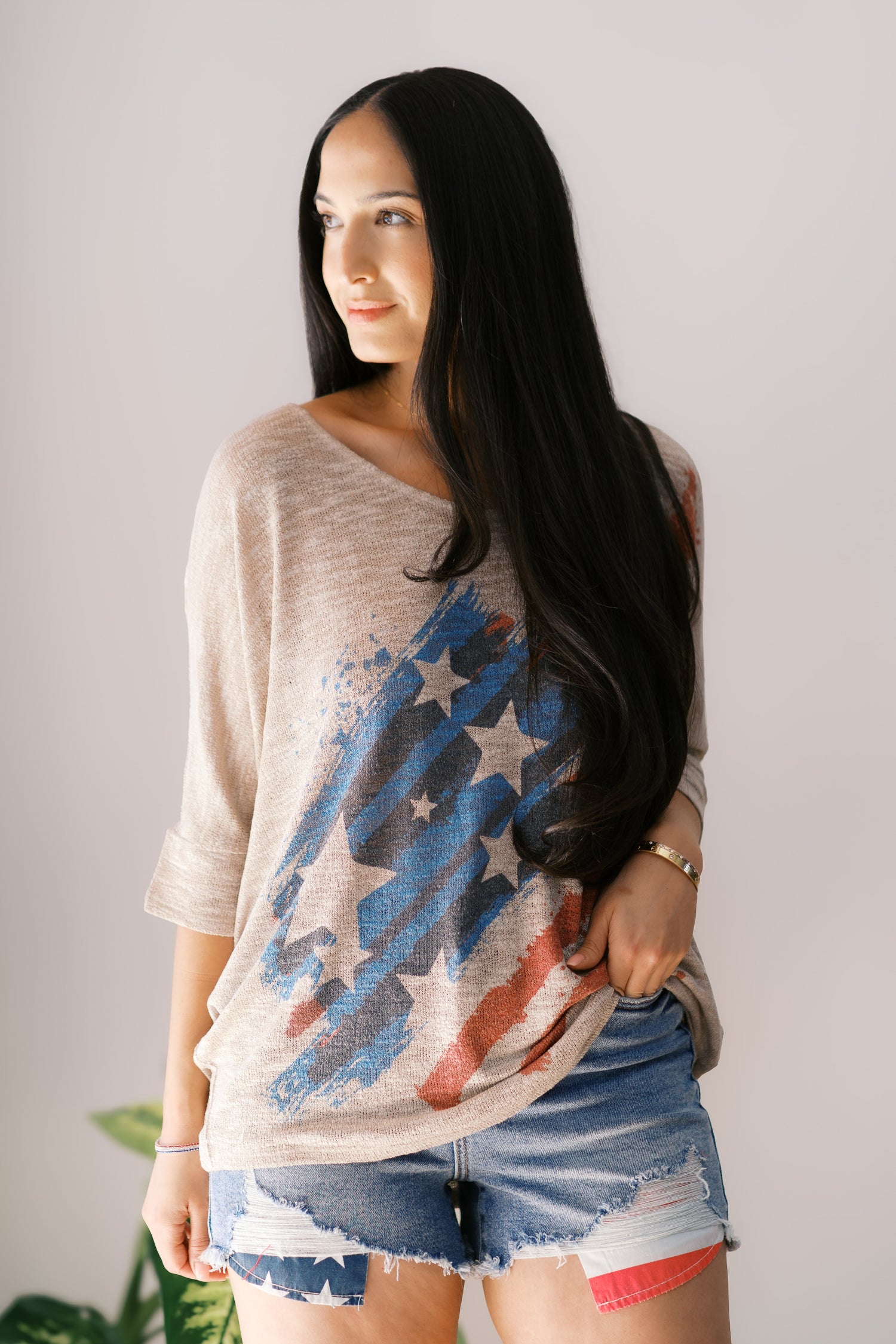 Star-Spangled Top Womens Tops