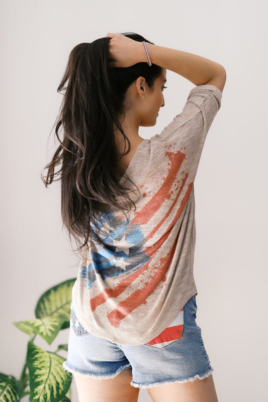Star-Spangled Top Womens Tops