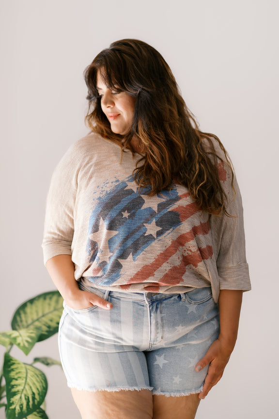 Star-Spangled Top Womens Tops