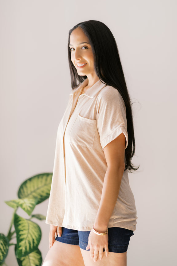 Weekend Ready Top Womens Tops