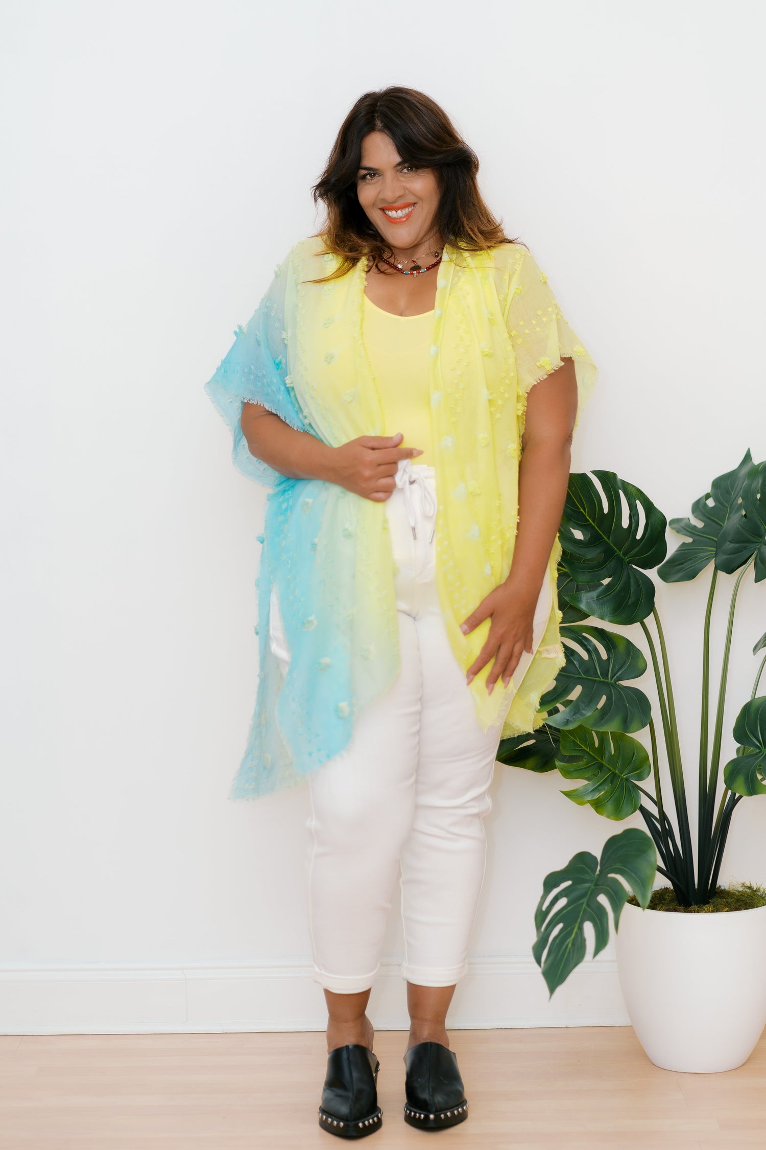 Lemonade Breeze Kimono Womens Kimono