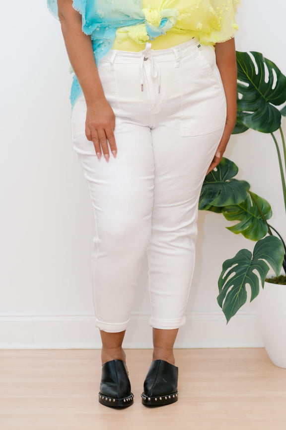 Chalk It Up Judy Blue Joggers - Three Mad Hatters Mercantile 