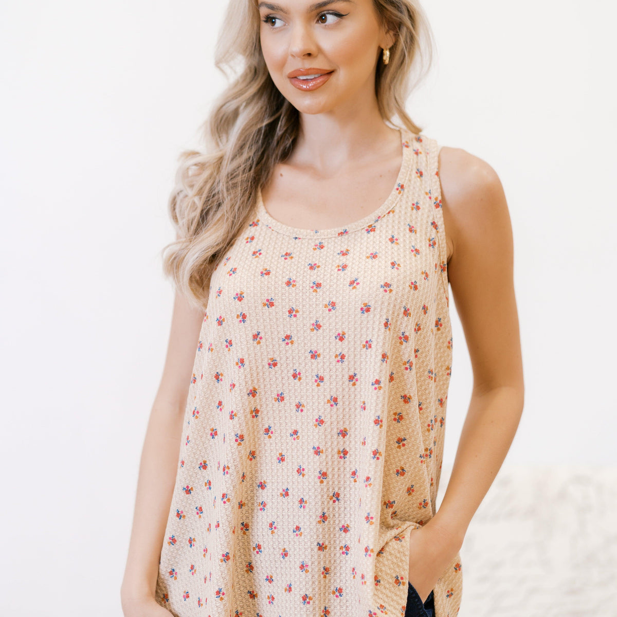 Tiny Blooms Tank - Three Mad Hatters Mercantile 