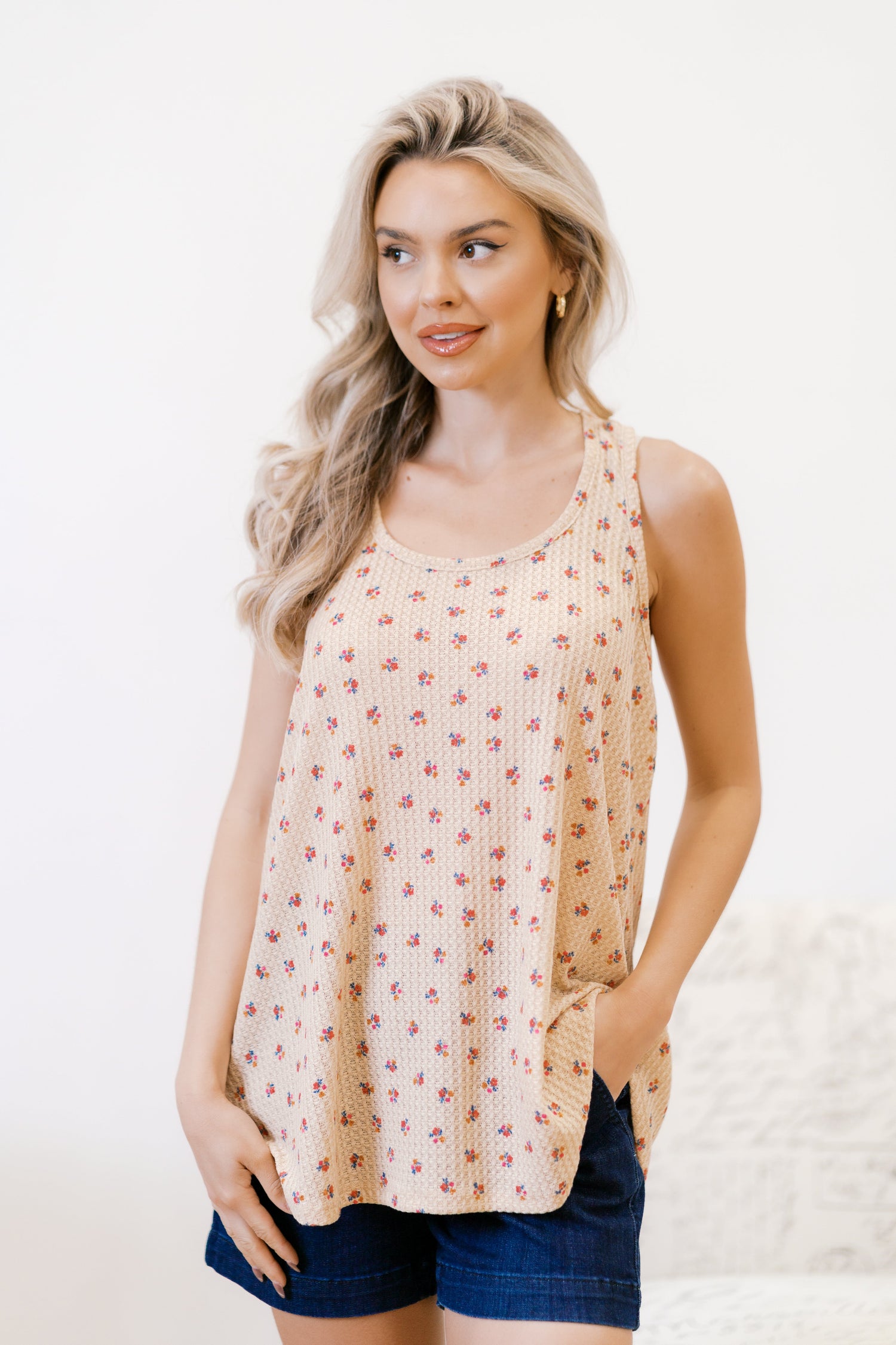 Tiny Blooms Tank Womens Tank Tops