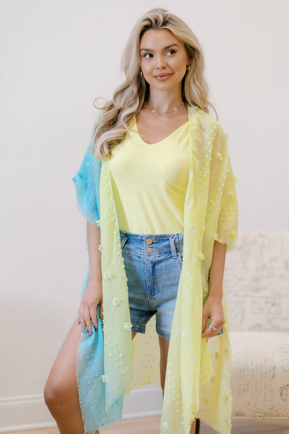 Lemonade Breeze Kimono Womens Kimono