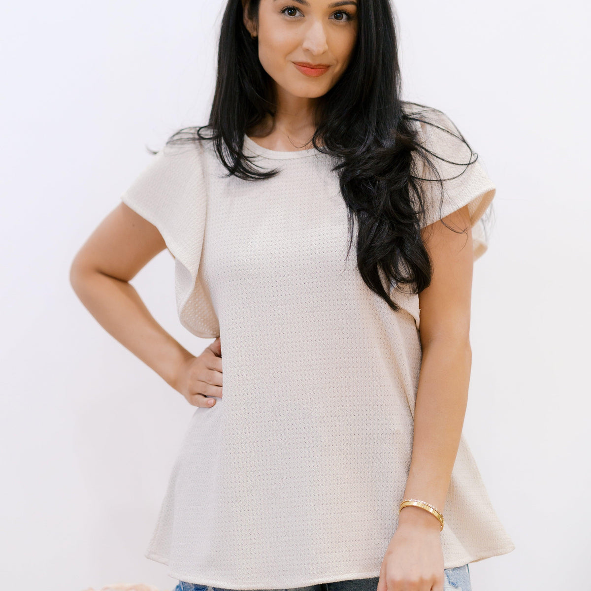 Elle Ruffle Top - Three Mad Hatters Mercantile 