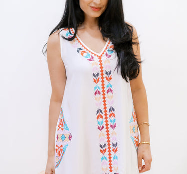 Embroidered Perfection - Dress