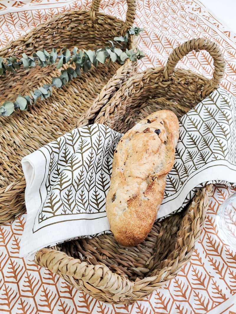 Savar Bread Basket with Natural Handle Basket with Handle   