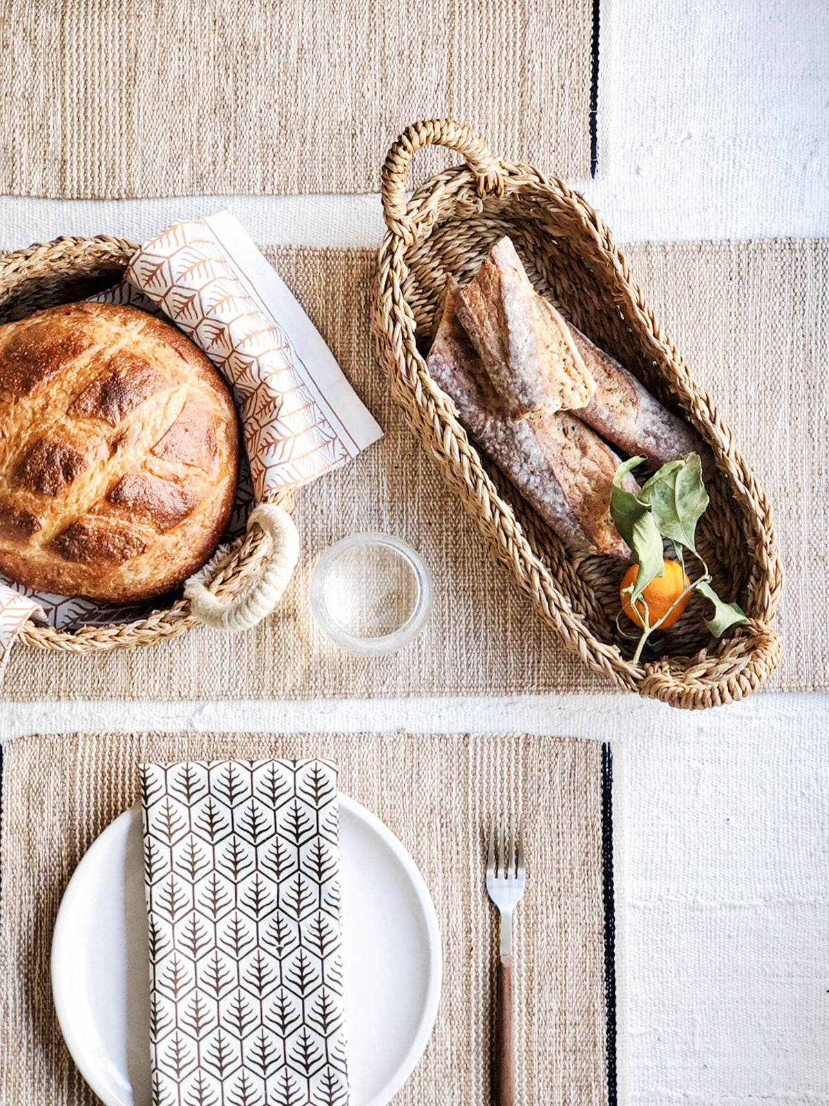 Savar Bread Basket with Natural Handle Basket with Handle   