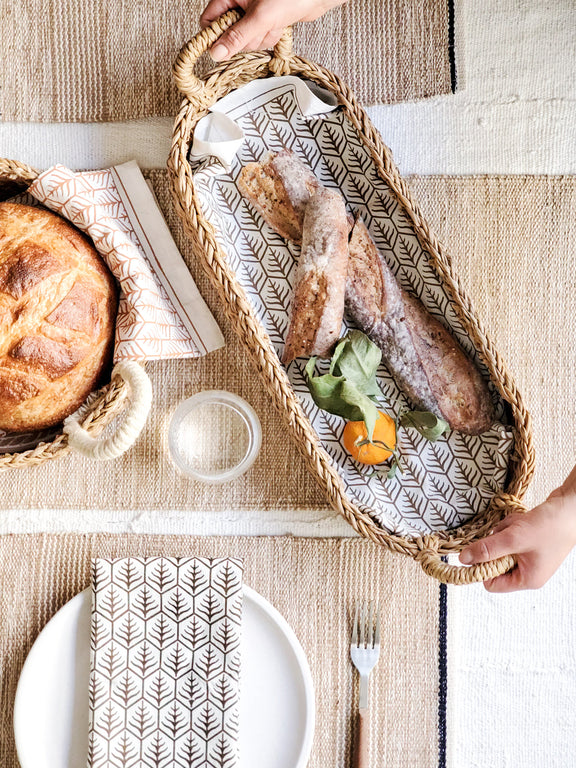 Savar Bread Basket with Natural Handle Basket with Handle   