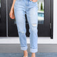 Sam Mid Rise Star Pocket Boyfriend Jeans Womens Jeans   