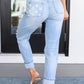 Sam Mid Rise Star Pocket Boyfriend Jeans Womens Jeans   