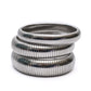 Sassy but Classy Ribbed Bangles in Silver Set of 3 Accessories