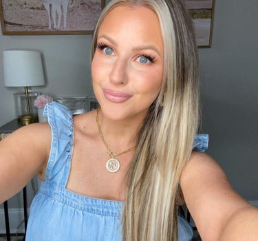 Paperclip Chain Radiant Initial Necklace PREORDER - Wholesale The Sis Kiss 