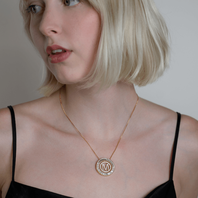 Radiant Initial Necklace - Three Mad Hatters Mercantile 