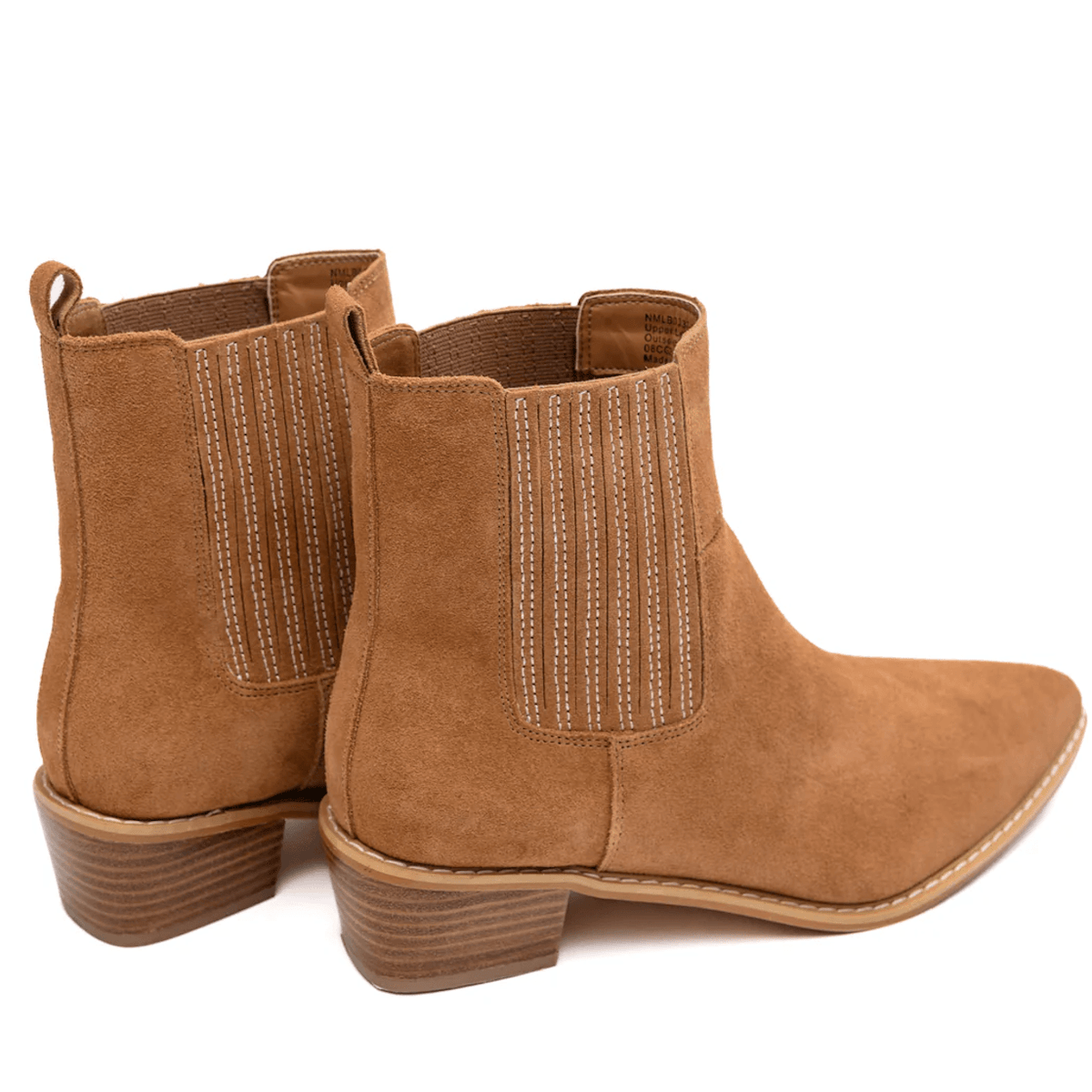 Leonor Suede Ankle Boot in Tan - Three Mad Hatters Mercantile 