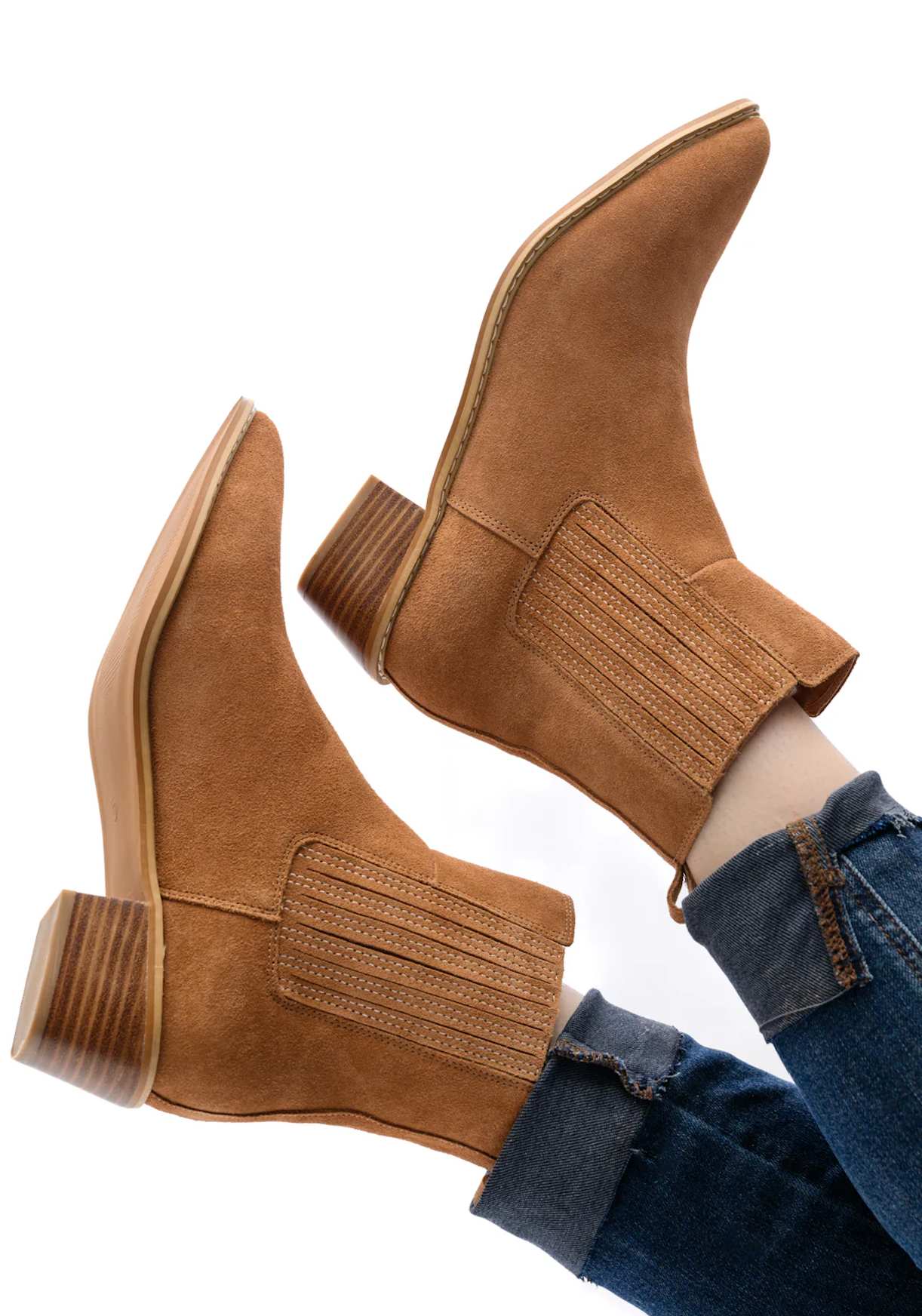 Leonor Suede Ankle Boot in Tan Shoes